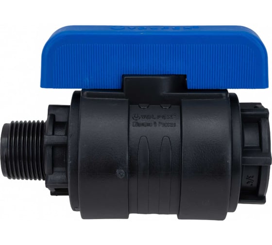 Компрессионный шаровой кран VALFEX ПНД НР/ВН резьба разборный 3/4"- 3/4" Ду20 1210012034034
