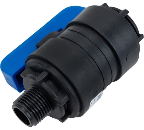 Компрессионный шаровой кран VALFEX ПНД НР/ВН резьба разборный 1/2"-1/2"Ду16 1210016012012
