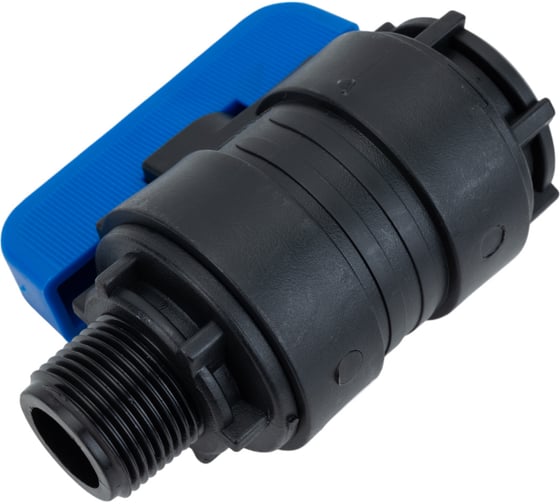 Компрессионный шаровой кран VALFEX ПНД НР/ВН резьба разборный 3/4"- 3/4"Ду16 1210016034034