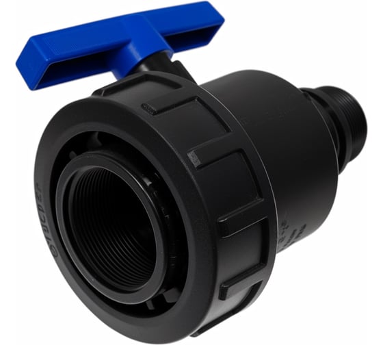 Компрессионный шаровой кран VALFEX ПНД НР/ВН резьба разборный 1 1/2"-2"Ду46 1210012112200