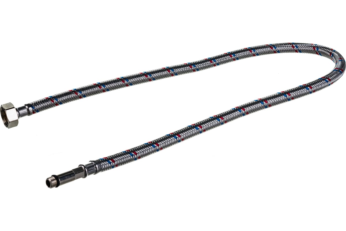 Подводка гибкая (0.8 м; 1/2\"; гайка-штуцер) для воды к смесителям Зубр ...