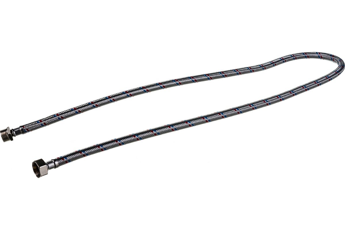 Подводка гибкая (1.2 м; 1/2\"; гайка-штуцер) для воды Зубр 51005-G/S-120 ...