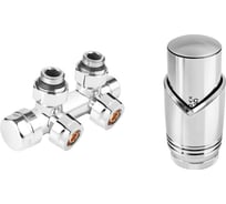 Комплект термостатический интегрированный VIVALDO угловой 1/2 хром ITRV-CR