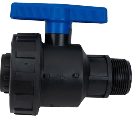 Компрессионный шаровой кран VALFEX ПНД НР/ВН резьба разборный 1 1/4"-1"Ду33 1210012114100