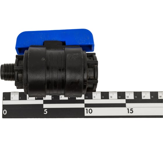 Компрессионный шаровой кран VALFEX ПНД НР/ВН резьба разборный 1/2"-3/4"Ду20 1210020012034