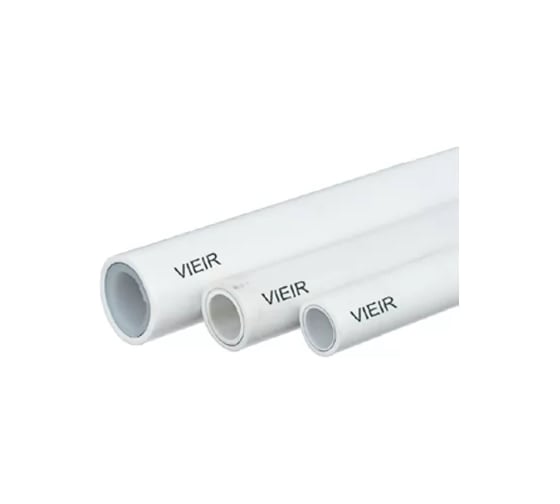 Труба полипропиленовая ViEiR 2 шт армированная алюминием 32x5.4 мм PN25 4 метра для отопления и водоснабжения VRFA32.2
