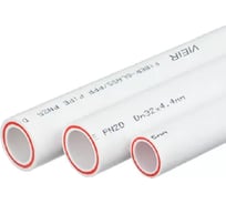 Труба полипропиленовая ViEiR 3 шт армированная стекловолокном 50x6.9 мм PN20 длина 4 метра для систем отопления и водоснабжения VREB50-4.3