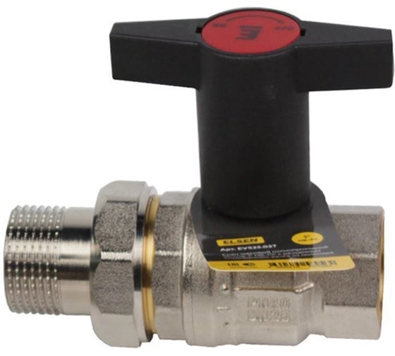 Кран шаровой ELSEN Strong 3/4, НВ с разъемным соединением, ручка из полимера EVS20.02T