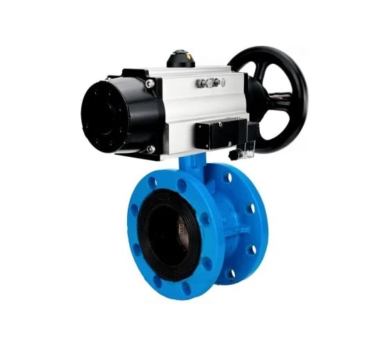 Затвор дисковый DN.ru GGG40-304-EPDM-2W-F-H Ду65 Ру16 фланц, 304, с пневмоприводом. DA-105-1, пневмораспределитель PND2-S1EM-52-1NC-J08-220VAC D050-92139