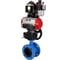 Затвор дисковый DN.ru GGG40-GGG40-EPDM-2W-H Ду150 Ру16 фланц, пневмопривод DA-130, пневмораспределитель PND2-S1EM-52-1NC-J08-24VDC, БКВ LSB-510-02ExM12-250 D050-90544 1