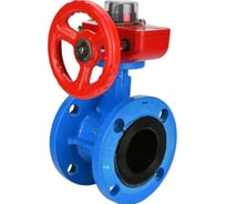 Затвор дисковый поворотный DN.ru GGG40-GGG40-EPDM-2W-H Ду100 Ру16 фланцевый с редуктором HAM-1 D050-90285