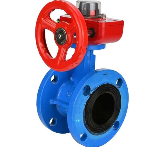 Затвор дисковый поворотный DN.ru GGG40-GGG40-EPDM-2W-H Ду100 Ру16 фланцевый с редуктором HAM-1 D050-90285