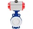 Затвор дисковый поворотный DN.ru WCB-WCB-PTFE-PTFE-Fb-H Ду100 Ру16 с пн.приводом SA-130 с возвратными пружинами D050-91984 1