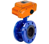 Затвор дисковый поворотный DN.ru GGG40-GGG40-EPDM-2W-H Ду100 Ру16 фланцевый с 1/4-оборотным эл.приводом QT2-020 220В D050-90314