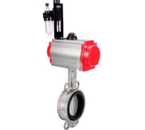 Затвор дисковый поворотный DN.ru 316L-316L-VITON Ду80 Ру16L с пн.прив DA-065, пн.расп PND2-S1EM-52-1NC-J08-24VDC и БПВ APU1-10-40-V08 D050-93477