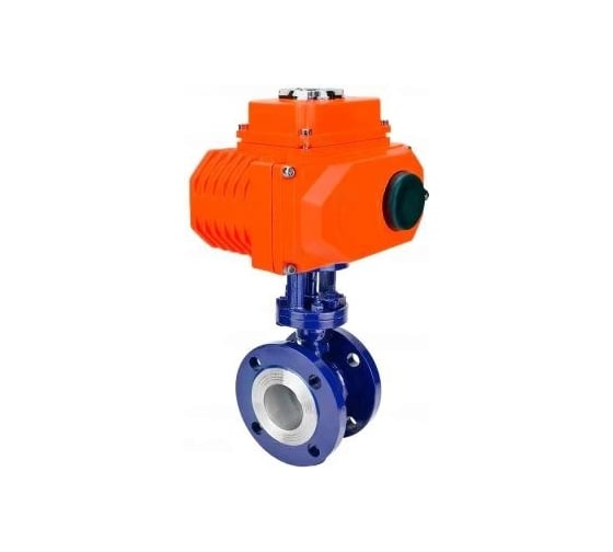 Затвор дисковый поворотный DN.ru с тройным эксцентриситетом WCB-304-M-F-ISO Ду100 Ру25, эл.привод QT2-020-24VDC D050-94753