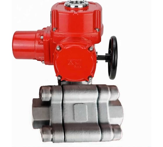 Кран шаровой DN.ru 316-316-PTFE-FP-SW-ISO-H Ду80 Ру63 под приварку, эл.привод QT-030 220В DAR 0-10В D160-76598