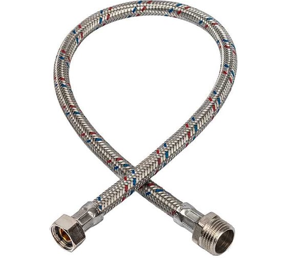 Подводка гибкая для воды ViEiR 2 шт, 1/2 дюйма 80 см гайка шт,уцер PEX в нержавеющей оплетке VP80FM (V)