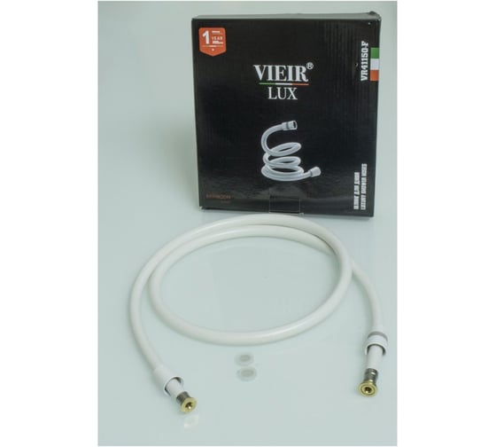 Шланг для душа ViEiR 1/2 x 1/2 150 см белый силиконовый с внутренней резьбой VR41150-F (V)