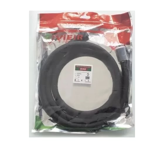 Шланг для душа ViEiR 1/2 x 1/2 200 см в силиконовой оболочке, черный матовый с внутренней резьбой VR36200-C (V)