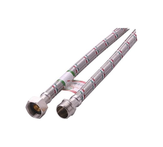 Подводка гибкая для воды ViEiR 1/2 дюйма 100 см гайка штуцер PEX в нержавеющей оплетке VP100FM (V)