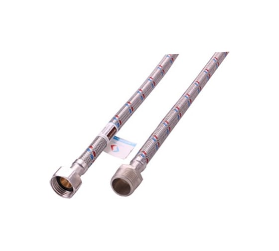 Подводка гибкая для воды ViEiR 4 шт 1/2 дюйма 30 см гайка штуцер в нержавеющей оплетке BZW30 (V)