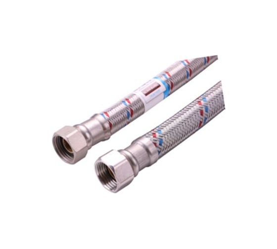 Подводка гибкая для воды ViEiR ГИГАНТ 3/4 дюйма 40 см гайка штуцер в нержавеющей оплетке BZBW40 (V)