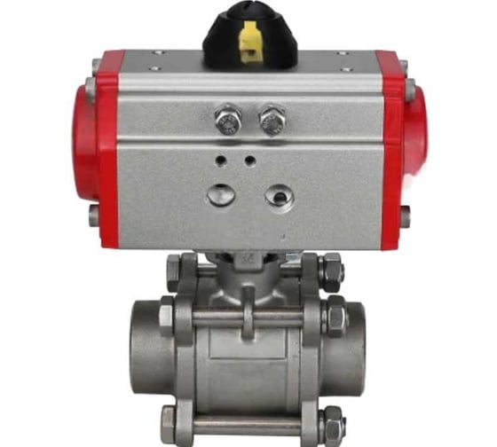 Кран шаровый DN.ru КШПП 316.200-ISO Ду65 Ру25 под приварку, нержавеющая сталь 316 с пневмоприводом SA-130 D160-78411