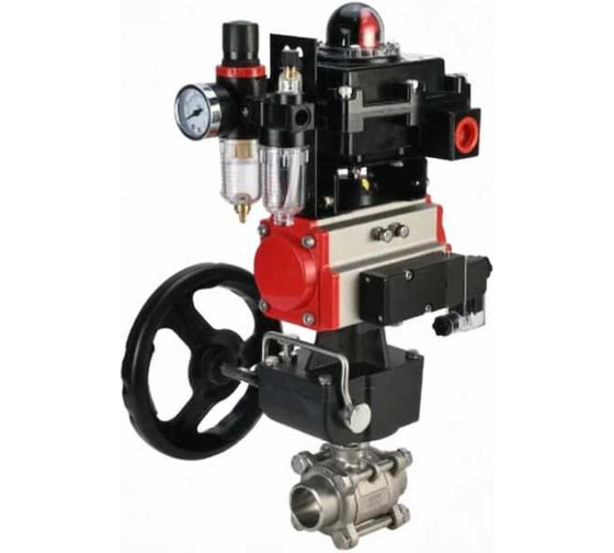 Кран шаровый DN.ru КШПП 316.200-ISO Ду50 Ру40 под приварку, пн.привод DA-083, пн.распред PND2-S1EM-52-1NC-J08-24VDC, БКВ LSB-410-02ExM12-250, ручной дублер HDM-2, БПВ AP D160-78334