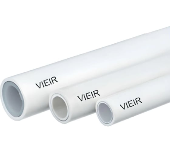 Труба полипропиленовая VIEIR 3 шт, армированная алюминием 25x3.3 мм PN20 4 метра для отопления и водоснабжения VREA25.3
