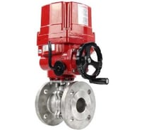 Кран шаровой DN.ru КШ.Ф.П.316.200 Ду40 Ру16 фланцевый, нержавеющая сталь 316, электропривод EX-010 24В D160-78808