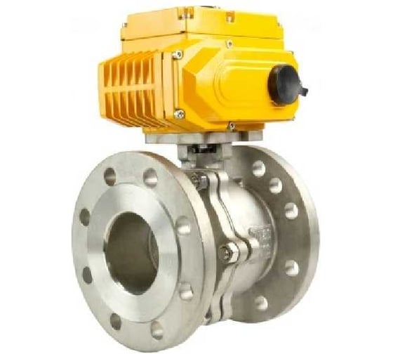 Кран шаровой DN.ru КШ.Ф.П.316.200 Ду40 Ру16 фланцевый, нержавеющая сталь 316, электропривод QT-005 24В D160-78802