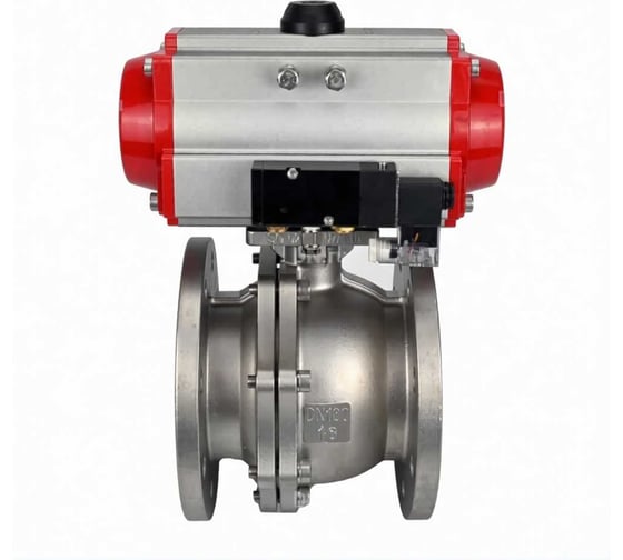Кран шаровой DN.ru КШ.Ф.П.316.200 Ду40 Ру16 фланц., с пн.приводом DA-083 и пн.распред PND2-S1EM-52-1NC-J08-24VDC NAMUR D160-78763 1