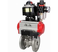 Кран шаровой DN.ru КШ.Ф.П.316.200 Ду40 Ру16 фланц., пн.привод SA-105, пн.расп. PND2-S1EM-52-1NC-J08-220VAC, БПВ APU1-10-40-V08, БКВ LSB-510-02ExM12-250 D160-78727