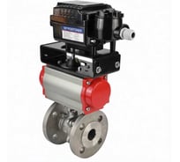 Кран шаровой DN.ru КШ.Ф.П.316.200 Ду40 Ру16 фланц., с пн.приводом DA-083 и электропневматическим поворотным позиц. EPRP1-NU-Fb-08 D160-78770