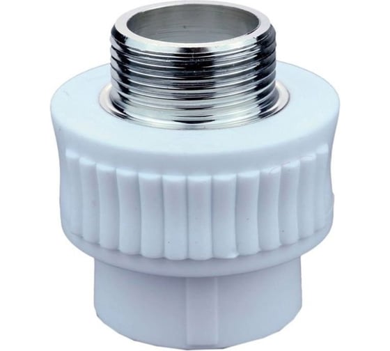 Муфта ViEiR 3 шт 25x1/2 с наружной резьбой прямая комбинированная полипропиленовая латунная для водоснабжения и отопления VRSM253 (V)