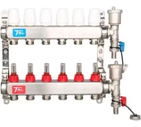 Коллекторная группа ViEiR 1x3/4 9 выходов латунная без кранов для радиаторного отопления VR112-09A (V)