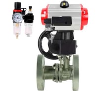 Кран шаровой DN.ru КШ.Ф.П.316.200 Ду100 Ру16, фланц., пн.привод DA-105, пн.распред PND2-S1EM-52-1NC-J08-220VAC, руч.дубл. HDM-3, БПВ APU1-10-40-V08 D160-79921