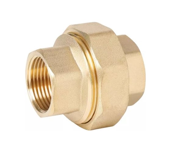 Американка ViEiR 2x2 с внутренней резьбой прямая латунная для водоснабжения и отопления HJF88 (V)