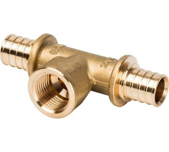 Тройник ViEiR 25x3/4Fx20 аксиальный латунный для труб из сшитого полиэтилена VRP25420TF (V)