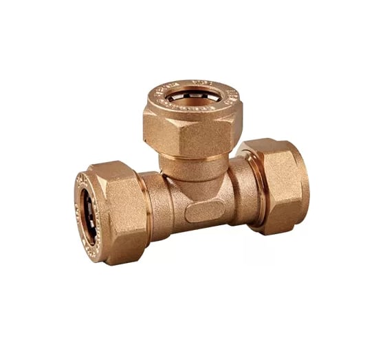 Тройник ViEiR 25x25x25 латунный для гофрированной нержавеющей трубы VP252525 (V)