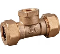 Тройник ViEiR 25x3/4х25 с внутренней резьбой латунный для гофрированной нержавеющей трубы VPF25425 (V)