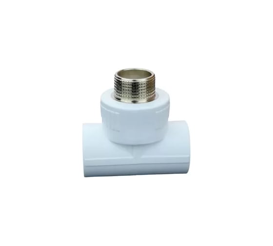 Тройник ViEiR 3 шт 20x1/2 с наружной резьбой переходной комбинированный полипропиленовый латунный для водоснабжения и отопления VRTM203 (V)