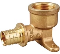 Уголок ViEiR 90 25x3/4F аксиальный латунный с креплением для труб из сшитого полиэтилена VRP254ZLF (V)