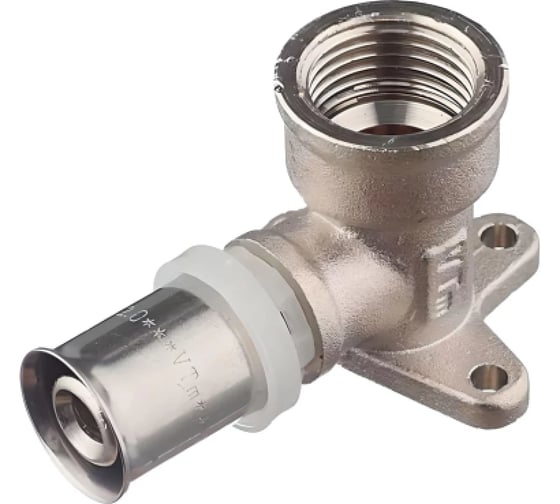 Уголок ViEiR 90° 20×1/2 F, пресс, латунный, с креплением VRKL203FC (V)