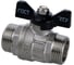 Кран шаровой RTP ГОСТ 1/2'' латунный наружная/наружная резьба PN 40, ручка бабочка, 49312 1