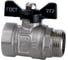 Кран шаровой RTP ГОСТ 1/2'' латунный внутренняя/наружная резьба PN 40, ручка бабочка, 49308 1