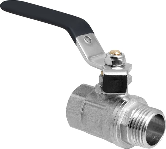 Кран шаровой RTP ГОСТ 3/4'' латунный внутренняя/наружная резьба PN 40, ручка рычаг, 49319