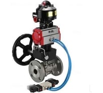Шаровой кран DN.ru КШФПТ.304.180 Ду25 Ру40, фланц., пн.привод DA-052, пн.распред PND1-S2EM-52-2-T10-220VAC, БКВ LSB-210-02NM12-220/24, руч.дубл. HDM-1 D160-81272