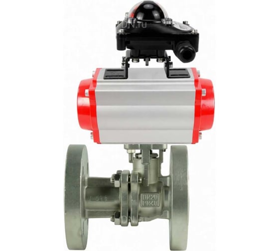 Кран шаровой DN.ru КШ.Ф.П.316.200 Ду65 Ру16 двухходовой, фланцевый с пневмоприводом DA-083 и БКВ LSB-410-02ExM12-250 D160-79603